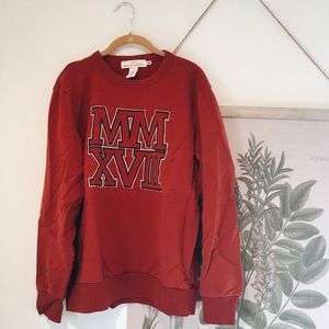 Red H&M crewneck